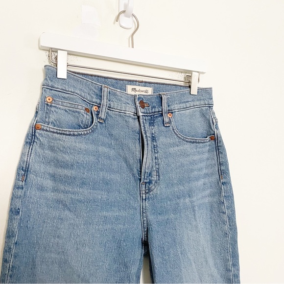 Madewell The Perfect Vintage Straight Leg Jeans Ainsworth Wash Raw Hem Size 26 - Picture 3 of 11